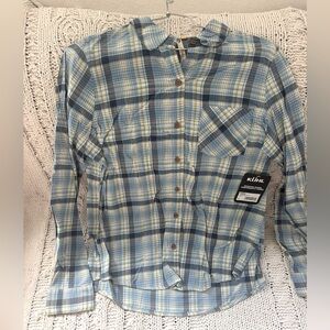 Kühl Blue and Yellow Plaid Shirt